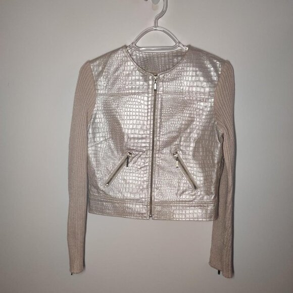 Phosphorus Moto Leather Jacket with Sweater Sleeves!!! - Picture 1 of 4